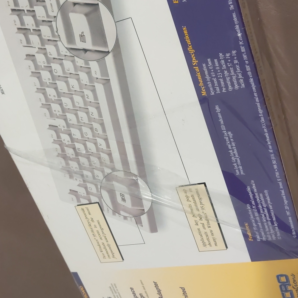Micro innovations micro 2000 keyboard windows 95 new in package - Picture 5 of 7